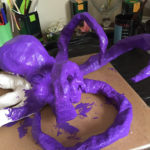 Sculpted octopus painting